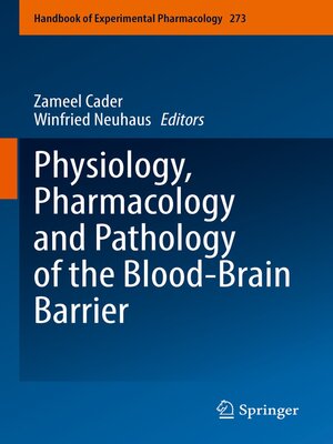 cover image of Physiology, Pharmacology and Pathology of the Blood-Brain Barrier